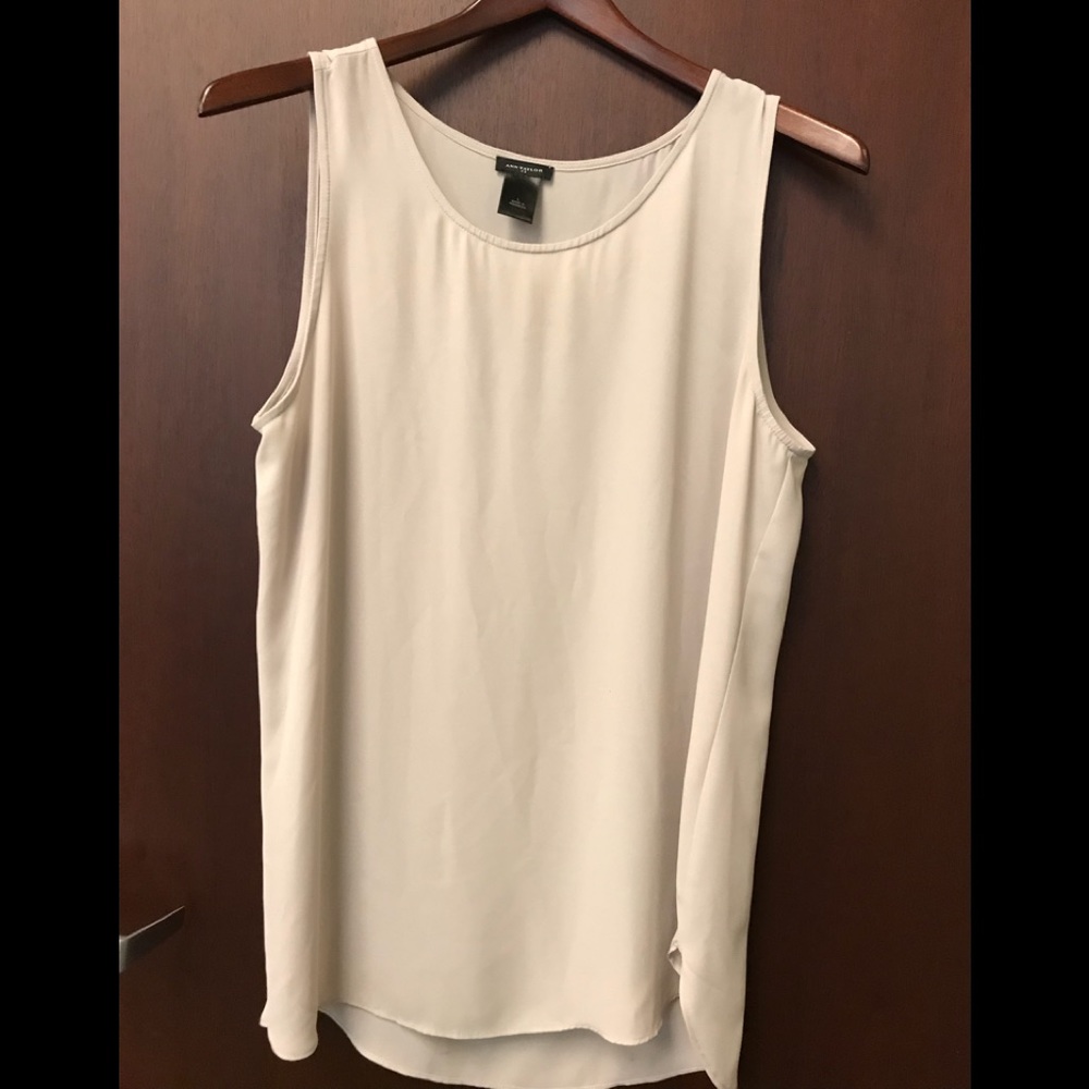 Ann Taylor chiffon and cotton tank top. Loose fit